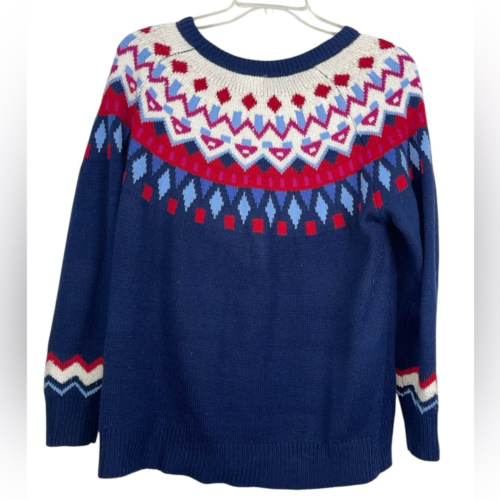 St. John’s Bay crew neck fair isle pattern holiday sweater. Worn 2X size 1X GUC - Picture 4 of 6